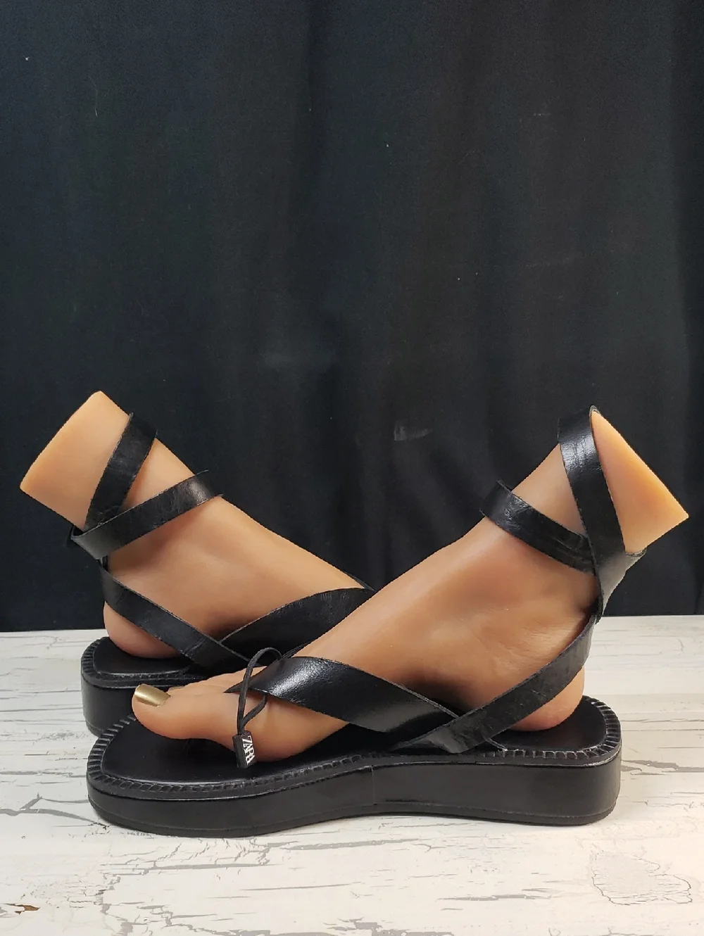 NWOT Zara Gladiator Style Strappy Platform Sandals - Women's 7.5- 8 (38 Euro) - Picture 4 of 16